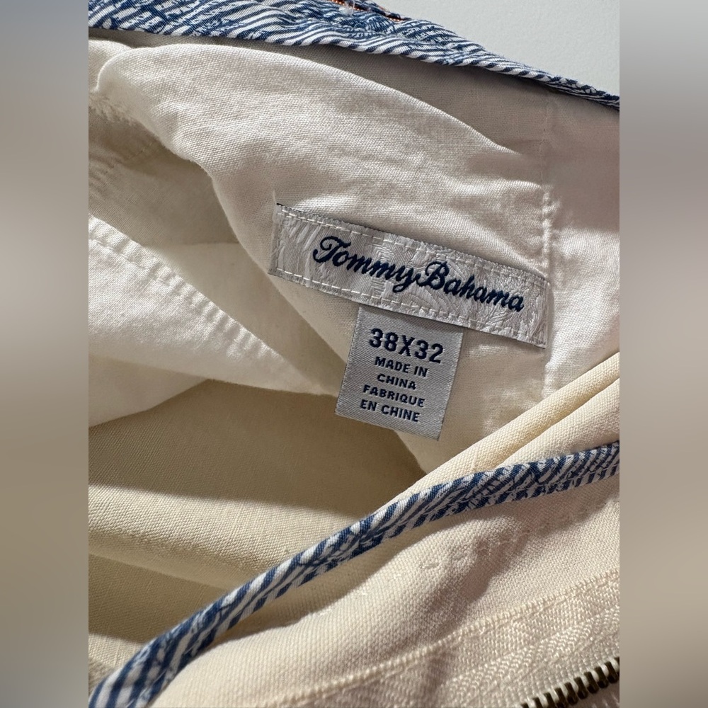 Tommy Bahama Men's Tan Linen Pants - Picture 2 of 6